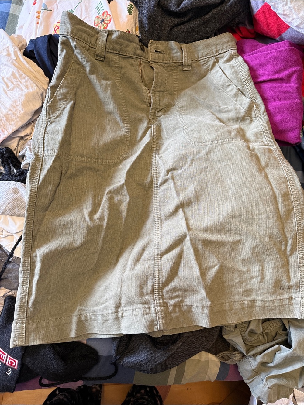 Olive A-Line Utility Skirt - Women